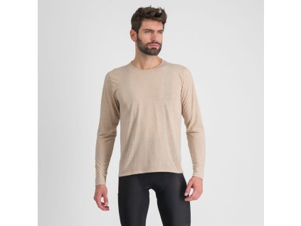 Sportful GIARA tričko s dlhým rukávom warm cement (Veľkosť M)