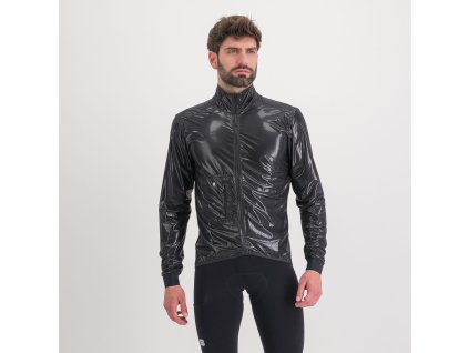 Sportful GIARA zbaliteľná cyklistická bunda, čierna (Veľkosť S)
