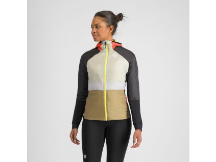 Sportful CARDIO dámska bunda black/military green/pompelmo