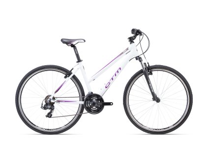 CTM MAXIMA 1.0 28 dámsky bicykel, bielofialová perleť