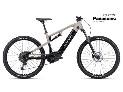 CTM AREON elektrobicykel, matná béžová / lesklá čierna