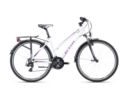 CTM MAXIMA 1.0 trek - bielofialová perleť (Veľkosť rámu M (16"))