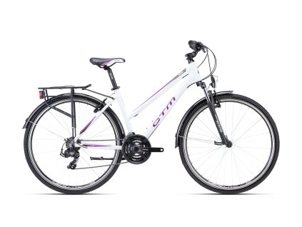 CTM MAXIMA 1.0 trek - bielofialová perleť (Veľkosť rámu M (16"))
