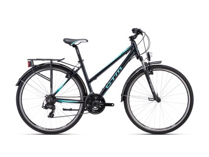 CTM MAXIMA 1.0 trek 28 bicykel, tmavá antracitová perleť-tyrkysová