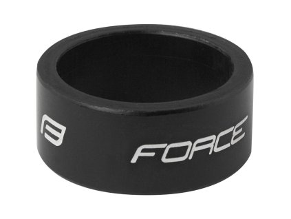 FORCE podložka 1 1/8" AHEAD 15 mm Al, čierna