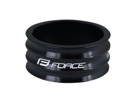 FORCE podložka 1 1/8" AHEAD 15 mm Al, čierna
