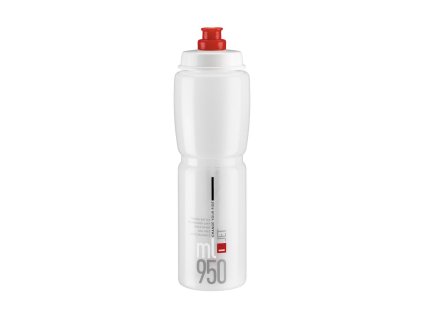 ELITE Fľaša JET 950 transparentná červené logo