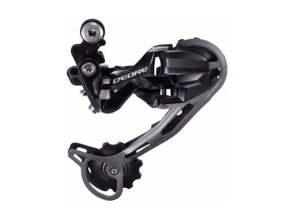 SHIMANO Prehadzovačka Deore M592 9-k. čierna super dlhé ramienko Shadow