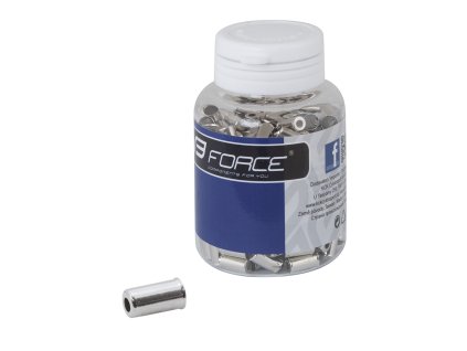 FORCE koncovka brzdového bowdenu 5 mm Fe, strieborná, 1ks