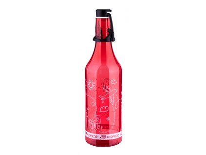FORCE fľaša FLASK 0,5 l, transparentná červená