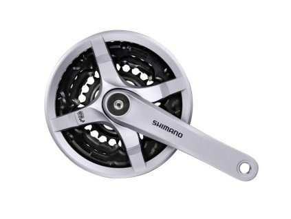 SHIMANO Stred TY501 170mm 42/34/24z. 6/7/8-k. strieb. s krytom na štvorhran