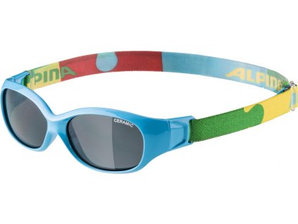 ALPINA Detské okuliare SPORT FLEXXY KIDS cyan puzzle