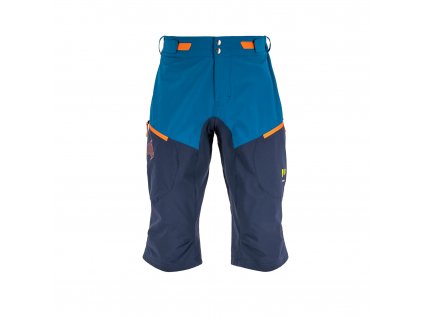 Karpos VAL FEDERIA EVO krátke cyklistické MTB nohavice, pánske, modré/tmavomodré/oranžové