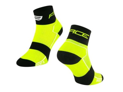 FORCE Ponožky SPORT 3, Fluo-čierne