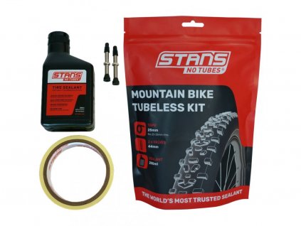 STAN’S NOTUBES MTB Sada pre bezdušové pneumatiky - tmel 200ml, vložka 25mm, 44mm ventilka (2ks)