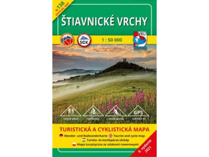 Turistická a cyklistická mapa Štiavnické vrchy