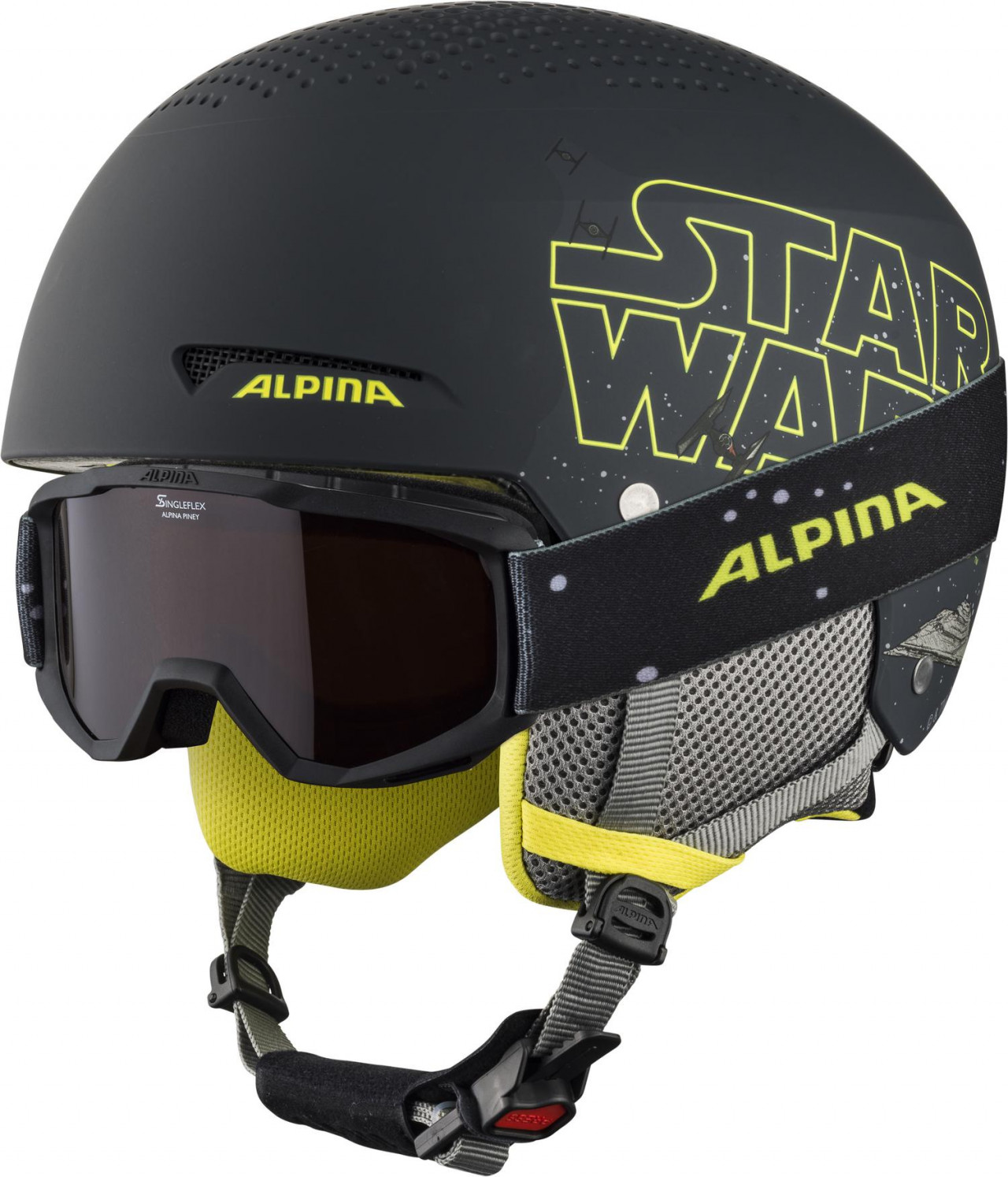ALPINA Detská lyžiarska prilba ZUPO DISNEY Star Wars set s okuliarmi Varianta: Veľkosť M (51-55)