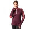 142469 2 vaude livigno halfzip ii damsky pulover cassis bordovy