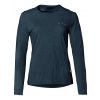 Vaude vlnené tričko Yaras LS WOOL, dámske, dark sea