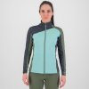 Karpos FEDERA FULL-ZIP dámska flíska Aqua Ski/Black Sand/Thyme (Veľkosť S)