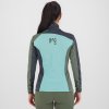Karpos FEDERA FULL-ZIP dámska flíska Aqua Ski/Black Sand/Thyme (Veľkosť S)