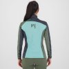 Karpos FEDERA FULL-ZIP dámska flíska Aqua Ski/Black Sand/Thyme (Veľkosť S)