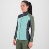 Karpos FEDERA FULL-ZIP dámska flíska Aqua Ski/Black Sand/Thyme (Veľkosť S)