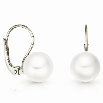 Perlové náušnice bílé zlato 9-9,5mm