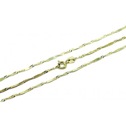 Zlatý řetízek Lambáda-točený s destičkami