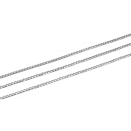 Řetízek z bílého zlata pancer 50cm