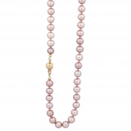 Perlový náhrdelník v pudrovém tónu pravých perel