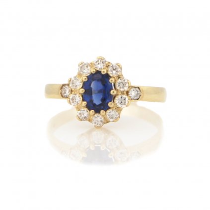 Diamantový prsten se Safírem 0,85ct