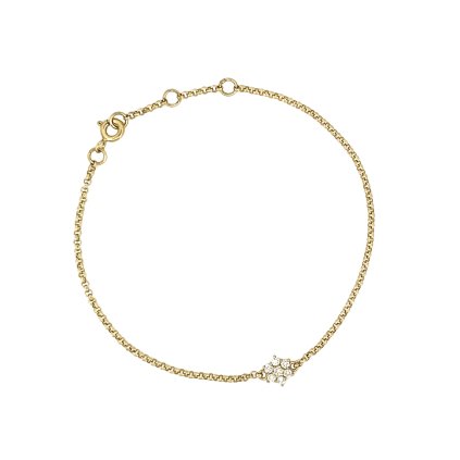 Diamantový náramek ze žlutého zlata 0,16ct