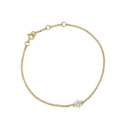 Diamantový náramek ze žlutého zlata 0,10ct