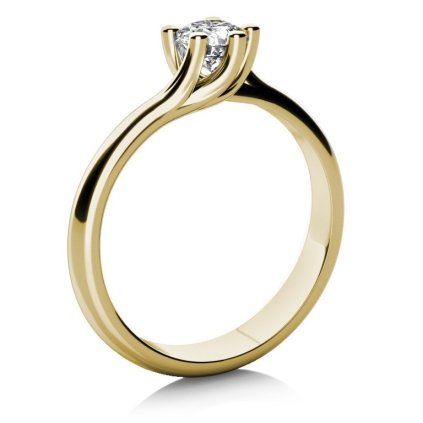 Zlatý prsten s diamantem točený 0,115ct