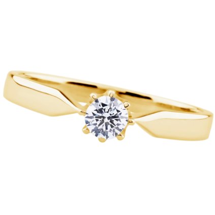 Zlatý prsten s diamantem 0,26ct