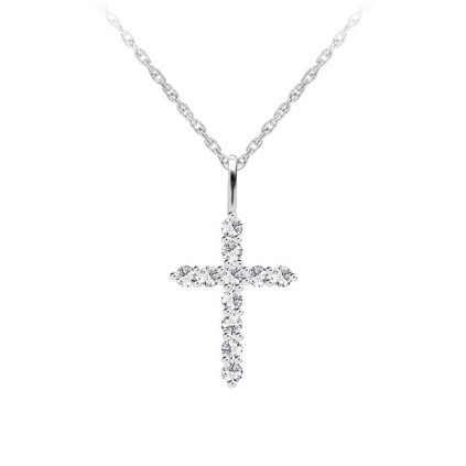 preciosa designovy stribrny nahrdelnik tender cross s kubickou zirkonii preciosa 5332 00 14838638073453
