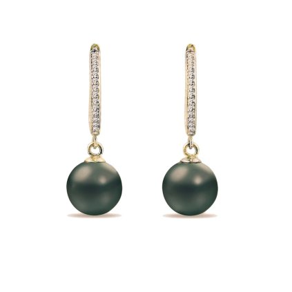 14741 perlove nausnice s tahitskou perlou 9 5 10mm a diamanty