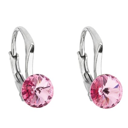 Stříbrné náušnice s krystaly Swarovski různé barvy