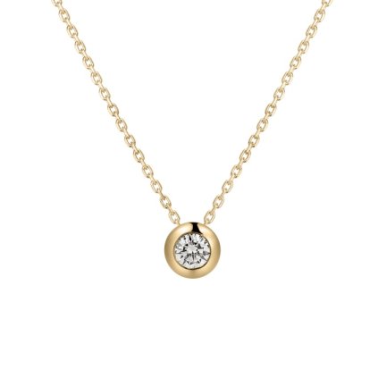 Zlatý náhrdelník kulatý s diamantem 0,10/0,15ct