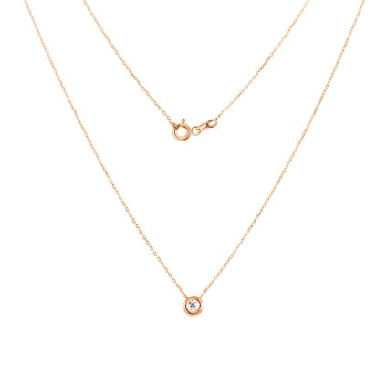 Zlatý náhrdelník ROSEGOLD se zirkonem