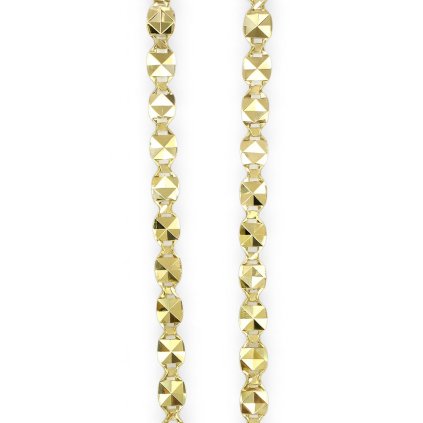 Zlatý náramek plochý s gravírováním