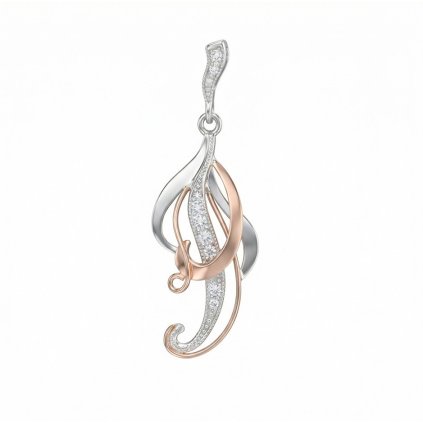 Zlatý přívěs dvoubarevný 698