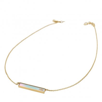 Ocelový náhrdelník Storm Silica Necklace Gold Ice