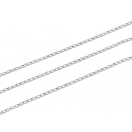 Řetízek z bílého zlata 38/55  45 cm