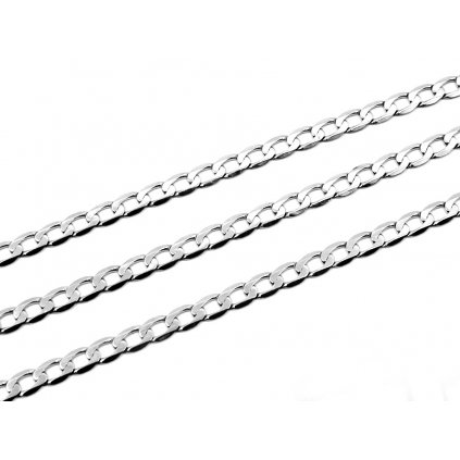 Zlatý řetízek z bílého zlata Pancer 45cm  50cm