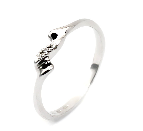 Diamantový prsten bílé zlato 0,015ct Ela Velikost a váha prstenu: 49