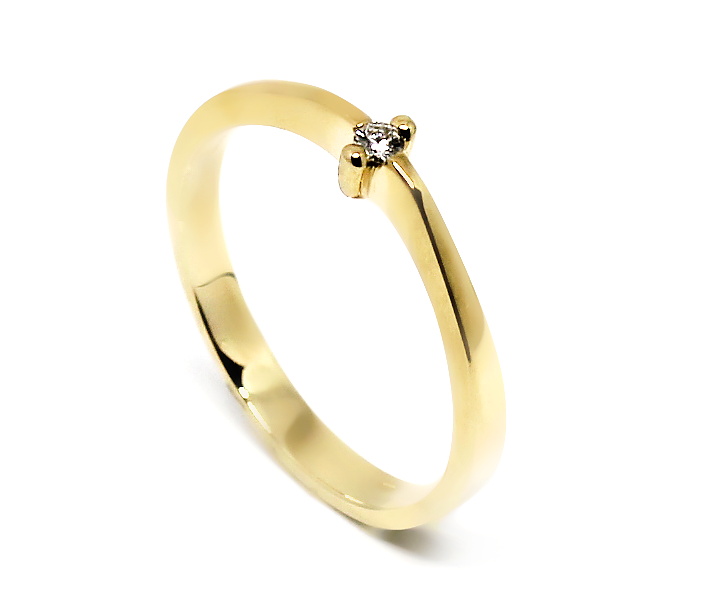 Alo diamantový prsten 0,04 ct vel.55 Velikost a váha prstenu: 55