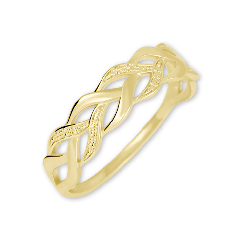 Zlatý prsten zaplétaný Ria Velikost a váha prstenu: 55(váha 1,65g)