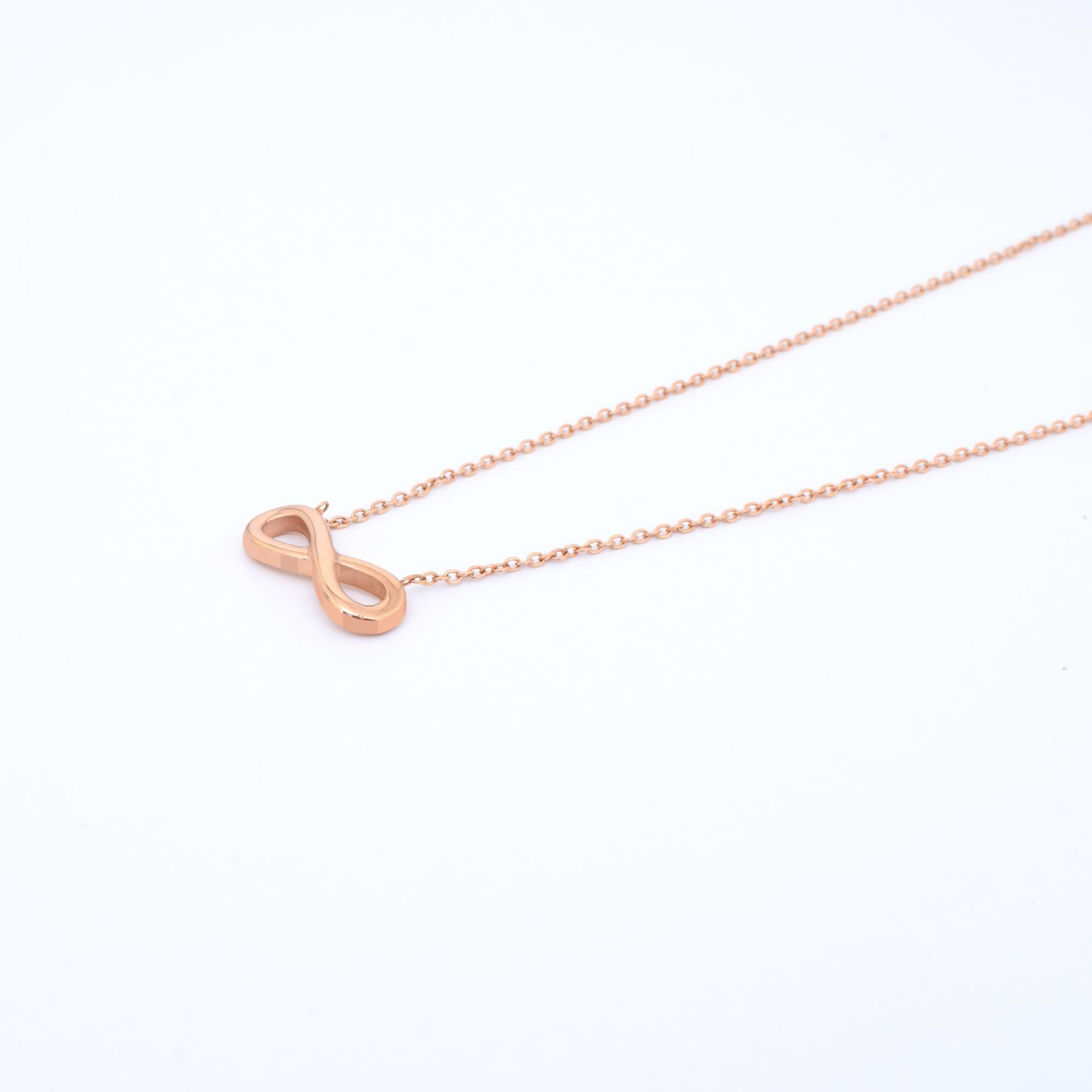 Ocelový náhrdelník STORM Infinity Necklace - Rose Gold